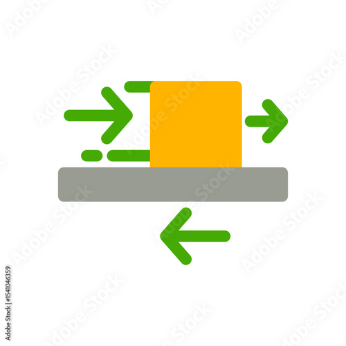 friction simple flat icon illustration