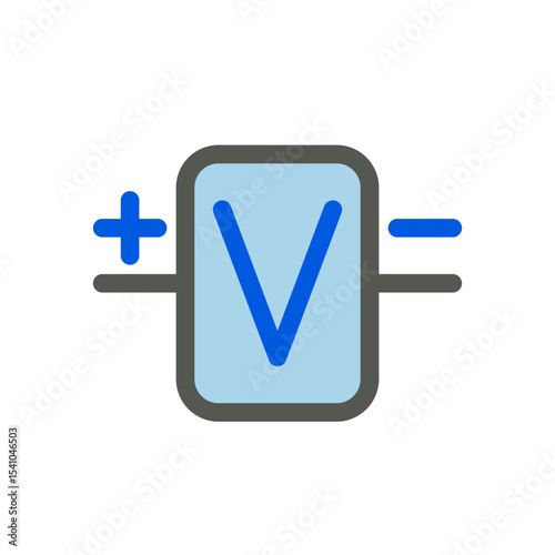 volt simple flat icon illustration