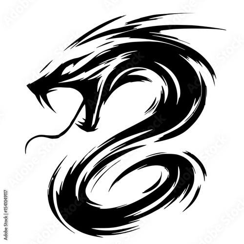 Abstract cobra design silhouette
