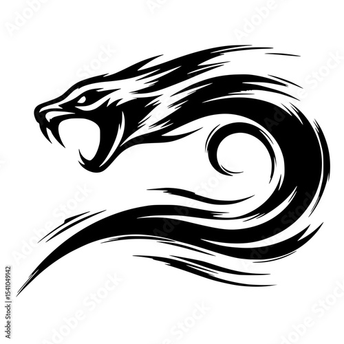 Abstract cobra design silhouette