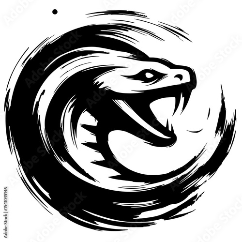 Abstract cobra design silhouette