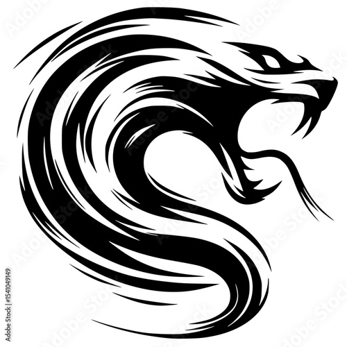 Abstract cobra design silhouette
