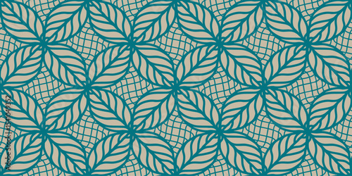 Leaves illustration background. Seamless pattern.Vector. 葉っぱのイラストパターン