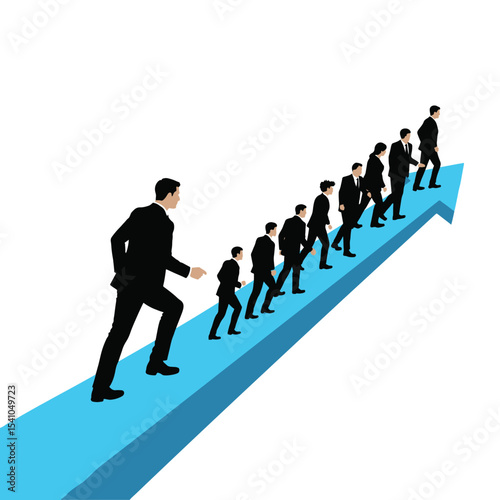 a group bussinesman illustration leadership illustration flat art
