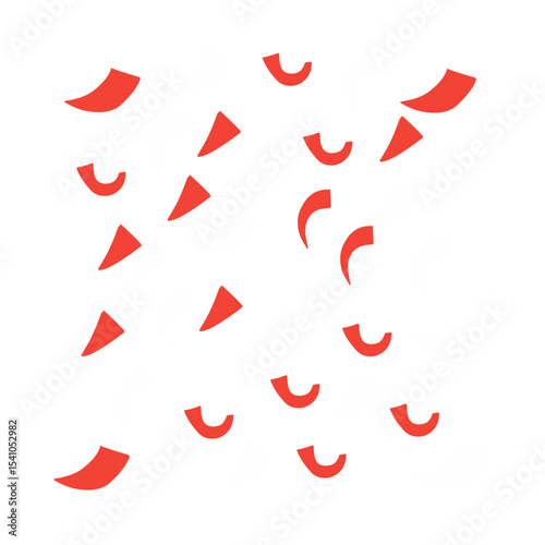 Indonesian independence confetti decoration