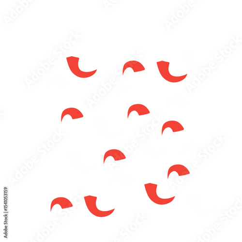 Indonesian independence confetti decoration