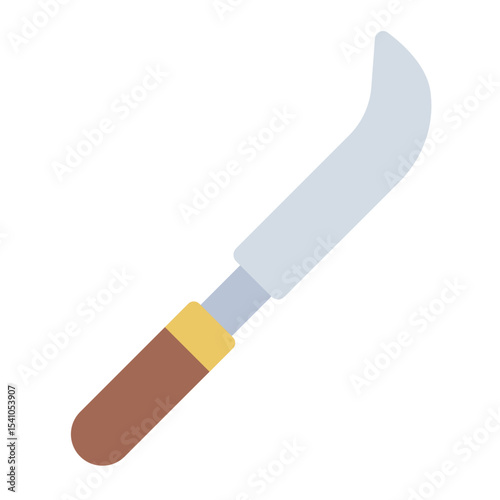 blade tool flat icon for cutting plants and harvesting