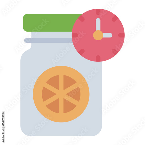 jar flat icon for preserving food and self reliance