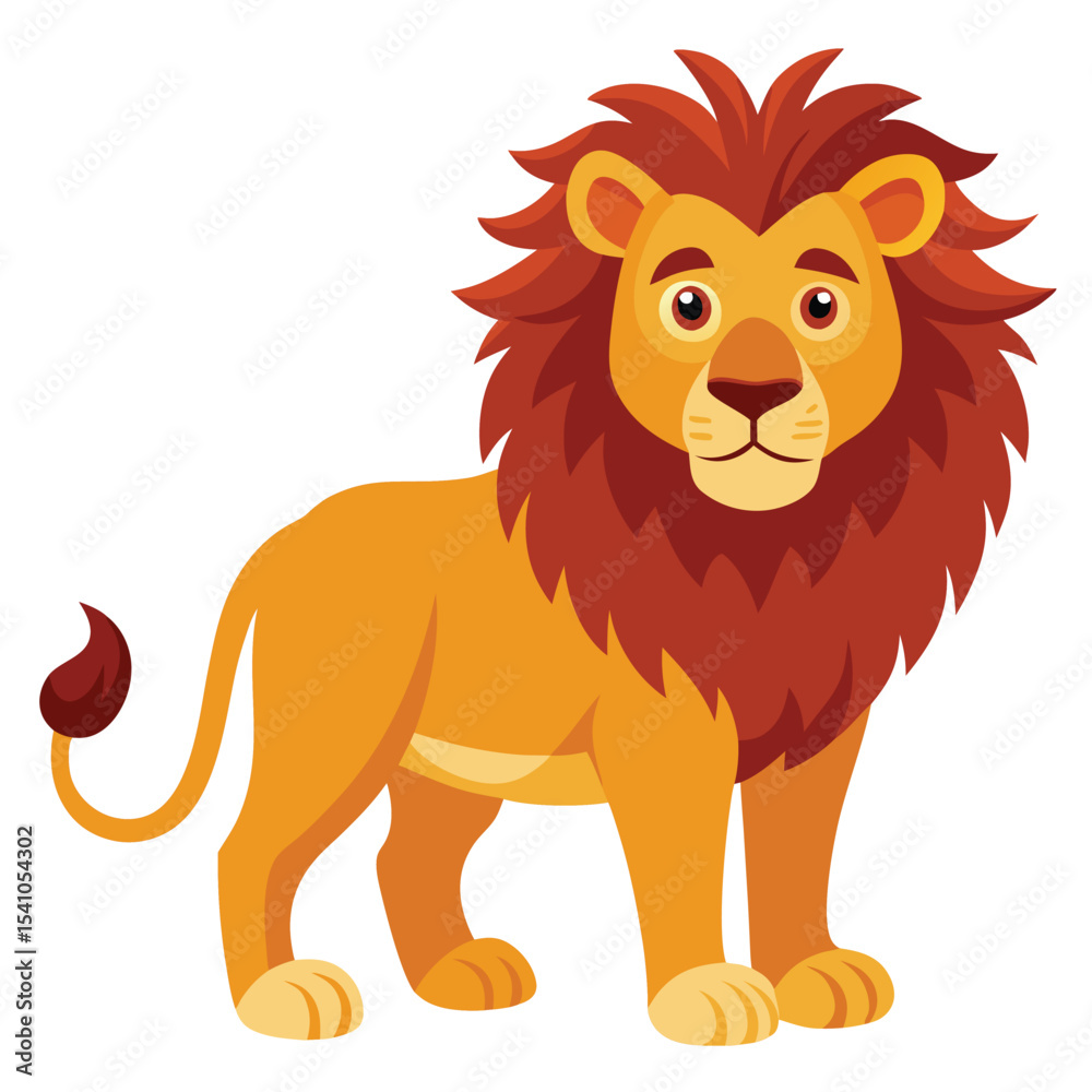 Obraz premium lion on white background