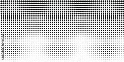 Black polka dots seamless pattern on white background. Halftone minimalist abstract modern dotted