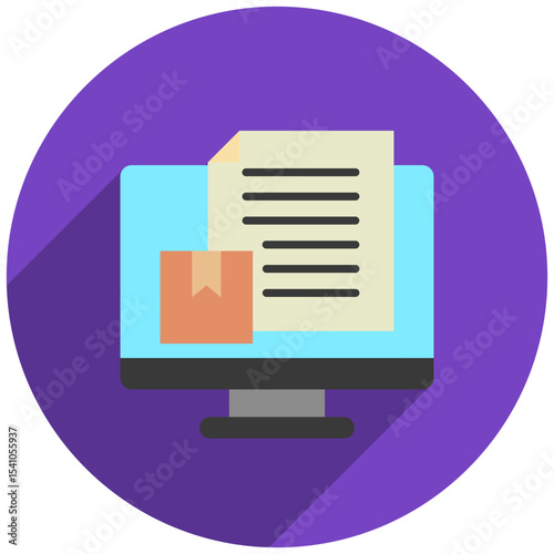 Brand Story rounded color, mini illustration icon. use for modern concept, print, UI, UX kit, web and app development. Vector related to product offering, marketing, business.