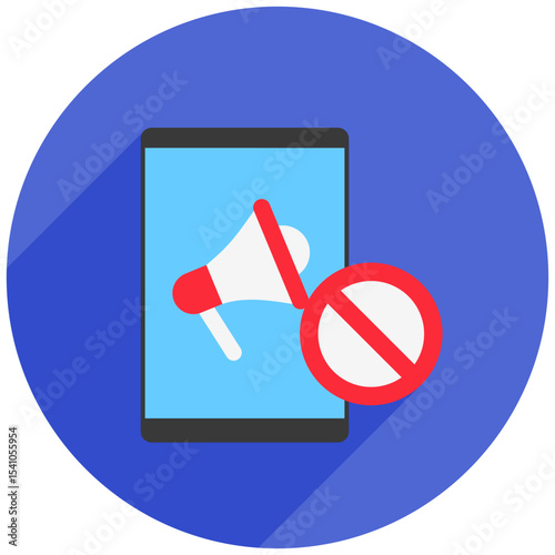 Ads Blocker rounded color, mini illustration icon. use for modern concept, print, UI, UX kit, web and app development. Vector related to product offering, marketing, business.