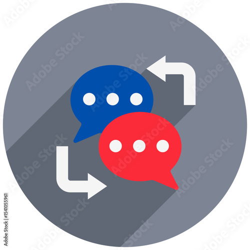 Auto Reply rounded color, mini illustration icon. use for modern concept, print, UI, UX kit, web and app development. Vector related to product offering, marketing, business.