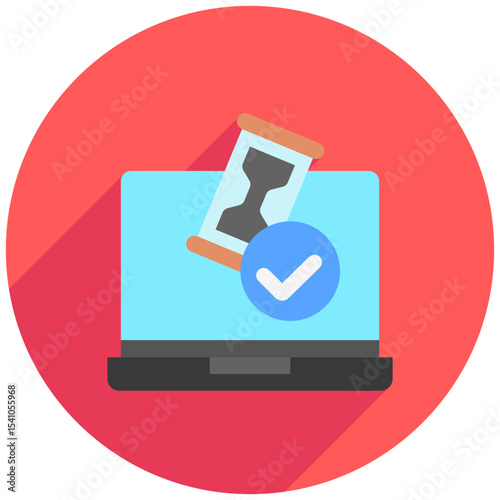 Beta Access rounded color, mini illustration icon. use for modern concept, print, UI, UX kit, web and app development. Vector related to product offering, marketing, business.