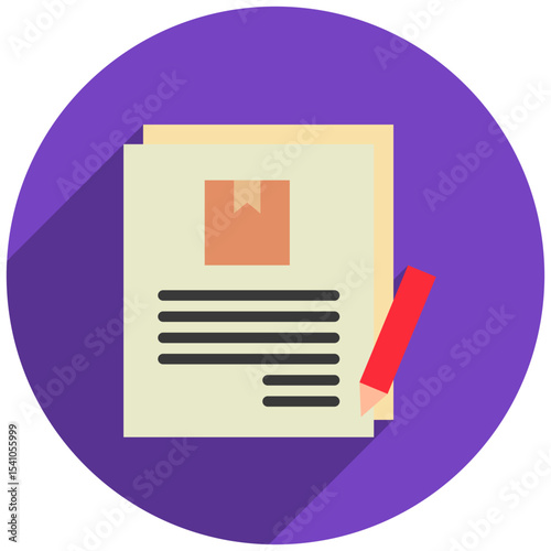 Booking Form rounded color, mini illustration icon. use for modern concept, print, UI, UX kit, web and app development. Vector related to product offering, marketing, business.