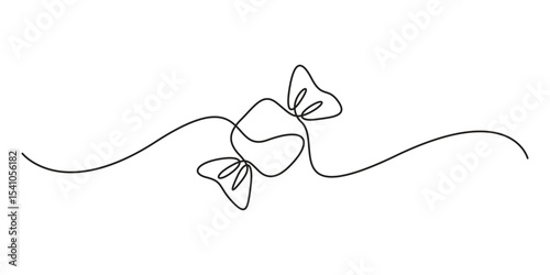 Continuous single line drawing of Candy. One line drawing illustration of Sweet candy caramel or chocolate. Sweet and dessert themes concept vector illustration