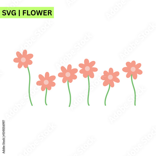 An engaging flower logo illustration showcasing a cheerful blossom with lively colors, representing freshness and positivity in a playful vector style.