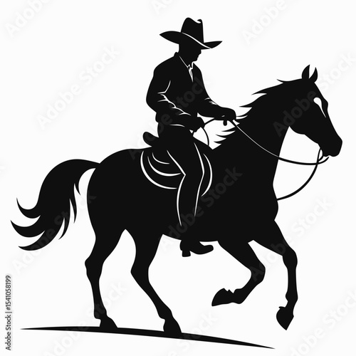 cowboy riding horse