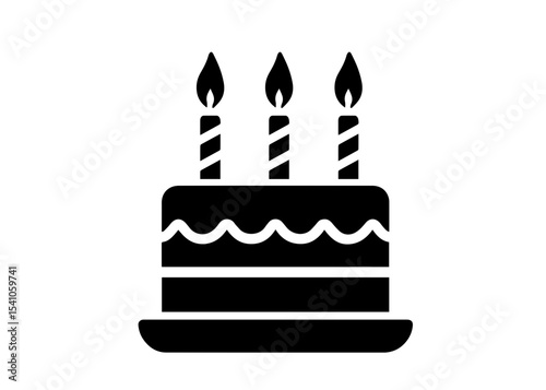 birthday cake vector icon