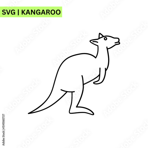 An adorable kangaroo logo illustration showcasing a cheerful kangaroo with a friendly expression, representing fun and creativity in a colorful vector style.
