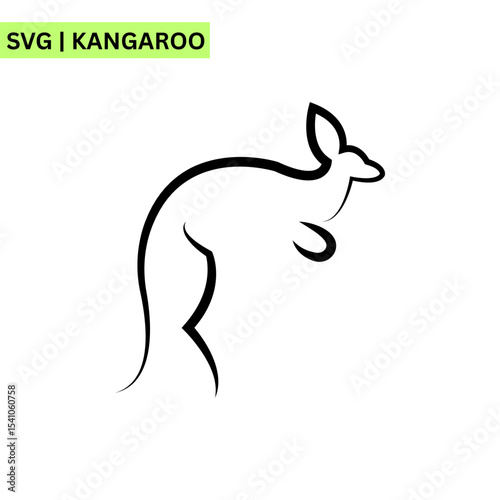A charming vector logo design of a cute kangaroo with a playful pose, embodying adventure and friendliness in a bright and engaging format.