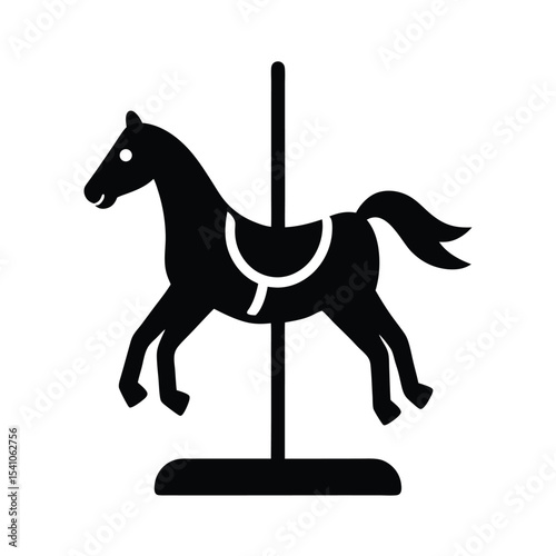 Carousel Horse Icon Vector Illustration
