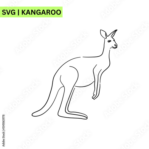 An adorable kangaroo logo illustration showcasing a happy kangaroo with vibrant features, representing energy and creativity in a fun vector style.