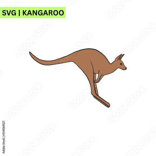 A whimsical kangaroo logo template illustrating a joyful kangaroo with playful poses, emphasizing fun and enthusiasm in a dynamic artistic design.