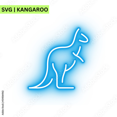 A charming vector logo design of a cute kangaroo with a joyful expression, embodying happiness and nature in a colorful and engaging format.