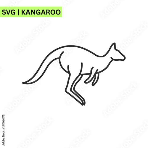 An adorable kangaroo logo illustration showcasing a friendly kangaroo hopping happily, representing fun and creativity in a vibrant vector style.