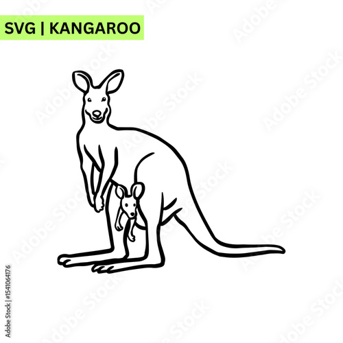 A whimsical kangaroo logo template illustrating a joyful kangaroo with playful poses, emphasizing fun and enthusiasm in a dynamic artistic design.