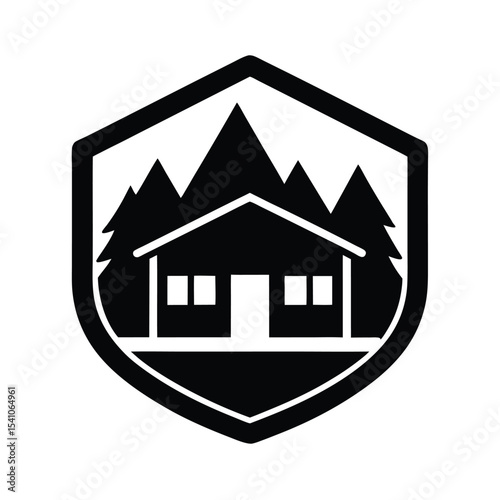 Ranger Station Icon Vector Illustration