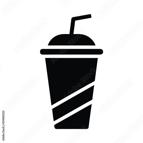 Slushie Cup Icon Vector Illustration