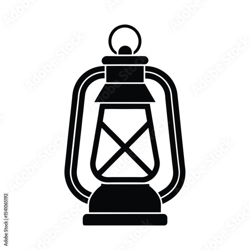 Solar Camp Lantern Icon Vector Illustration