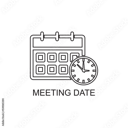 meeting date icon , schedule icon