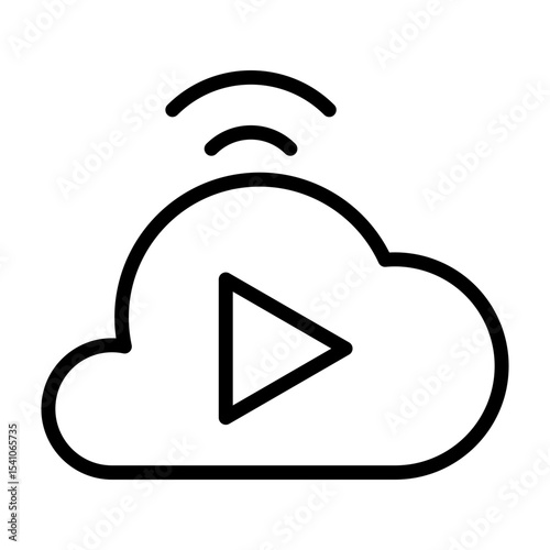 Cloud Streaming Icon