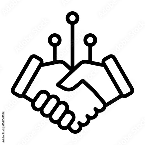 Virtual Handshake Icon