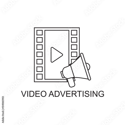 video advertising icon , marketing icon