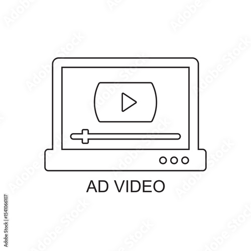 ad video icon , marketing icon