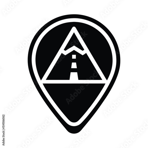 Trail Mile Marker Icon Vector Illustration