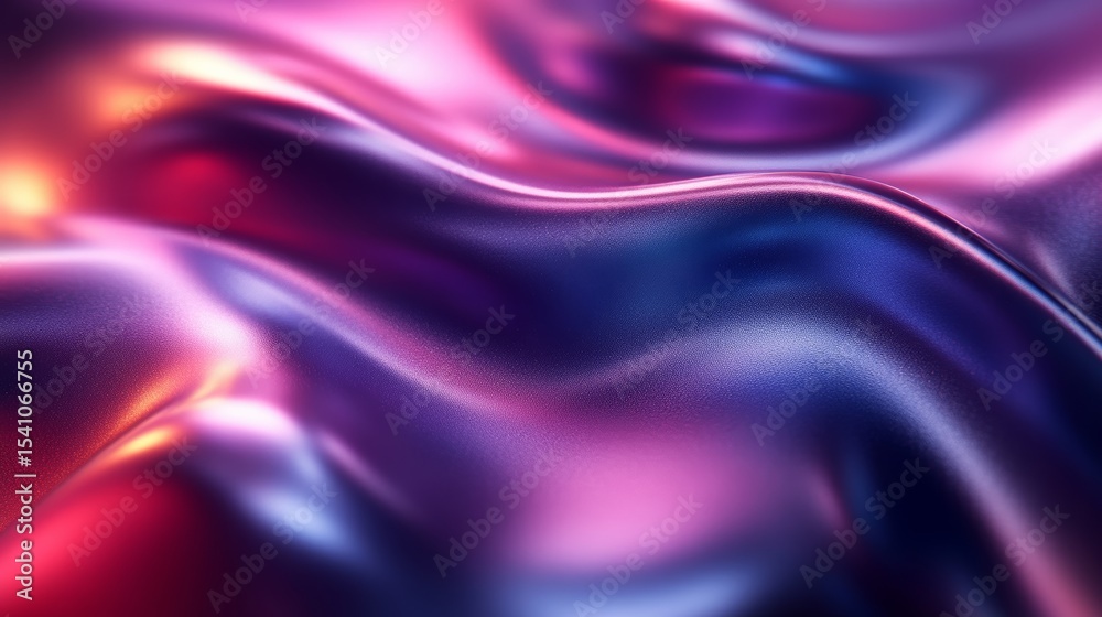 Obraz premium Metallic Liquid Waves Abstract Background