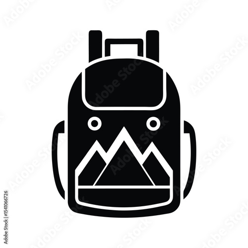 Trailhead Backpack Icon Vector Illustration