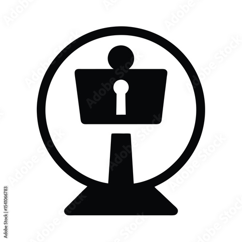 Trailhead Info Board Icon Vector Illustration