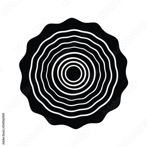 Tree Ring Icon Vector Illustration