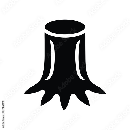 Tree Stump Icon Vector Illustration