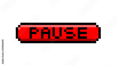 symbol button icon text pause style pixel