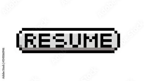 symbol button icon text resume style pixel