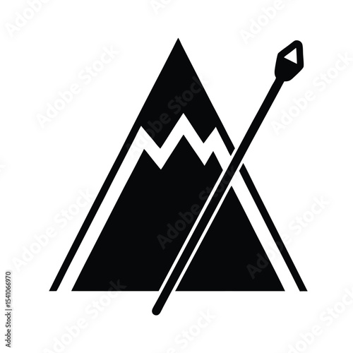 Trekking Pole Tips Icon Vector Illustration