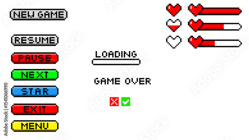 set button red and black arrow icons
