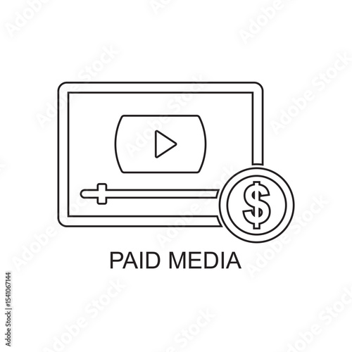 paid media icon , advertising icon